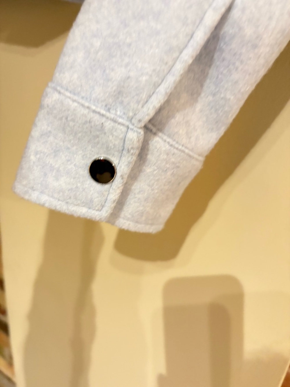 Zara Sky Blue Cropped Soft Jacket - Medium - Picture 6 of 6